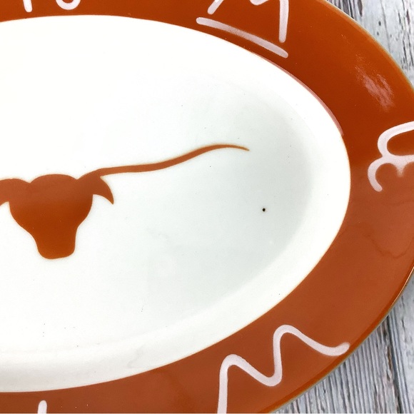 Vintage Jackson Custom China Orange Longhorn Platter - Picture 3 of 4